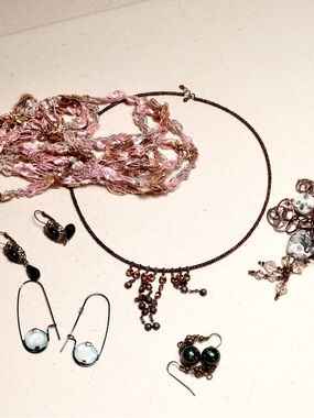 Earth Tone Jewelry Bundle –Mixed Handmade + Vintage Style Set